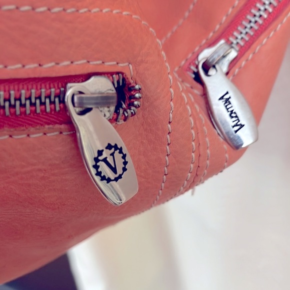 Custom made in Italy! Coral leather hobo Valentina bag - Picture 4 of 13